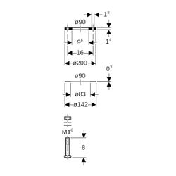 Geberit PE Set Flansch Außendurchmesser 90mm... GEBERIT-366746001 4025416029625 (Abb. 1)