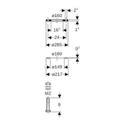 Geberit PE Set Flansch Außendurchmesser 160mm... GEBERIT-369746001 4025416035084 (Abb. 1)