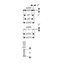 Geberit PE Set Flansch Außendurchmesser 200mm... GEBERIT-370746001 4025416035831 (Abb. 1)
