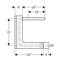 Geberit Anschlussbox Typ C Außendurchmesser 20mm... GEBERIT-651230001 4025416102335 (Abb. 1)