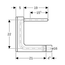 Geberit Mepla Anschlussbox Typ C PE-RT II, Al, PE-RT II, d 16mm, AD 5cm... GEBERIT-611260001 4025416323266 (Abb. 1)