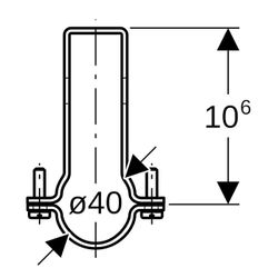 Geberit Pluvia Rohrschelle di 40mm, DN 40... GEBERIT-360861001 4025416022312 (Abb. 1)