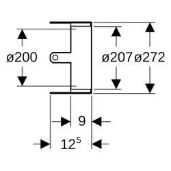 Geberit Rohrschott90 Plus EN, DN 200, Edelstahl, 348336002... GEBERIT-348336002 4025410904508 (Abb. 1)
