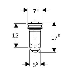 Geberit Schneckengeruchsverschluss für Urinal, mit Montagezubehör, Abgang horizontal... GEBERIT-152942111 4025416322252 (Abb. 1)
