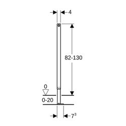 Geberit Duofix Ständer teilhoch, 82-130cm, für Trockenbau... GEBERIT-111825001 4025416445302 (Abb. 1)