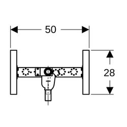 Geberit Duofix Traversenelement für Waschmaschine, Wandarmatur Aufputz, mit UP-Sipho... GEBERIT-111778002 4064746031151 (Abb. 1)