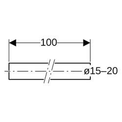 Geberit Rohrhülse geschlitzt PP, di 15–20mm, Reinweiß... GEBERIT-611605BM1 4025416545101 (Abb. 1)