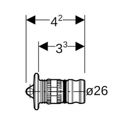 Geberit Mepla Rohr-Endstopfen PVDF, d 26mm... GEBERIT-623000005 4025416687375 (Abb. 1)