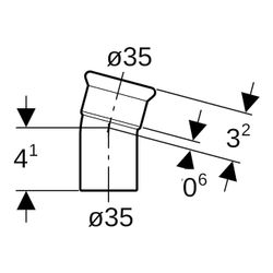 Geberit Mapress Edelstahl Bogen mit Einschubende 15 Grad, Außendurchmesser 35mm... GEBERIT-36115 4024723361152 (Abb. 1)