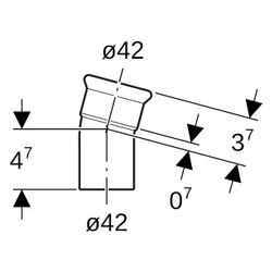 Geberit Mapress Edelstahl Bogen mit Einschubende 15 Grad, Außendurchmesser 42mm... GEBERIT-36116 4024723361169 (Abb. 1)
