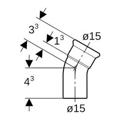 Geberit Mapress Edelstahl Bogen mit Einschubende 30 Grad, Außendurchmesser 15mm... GEBERIT-36131 4024723361312 (Abb. 1)