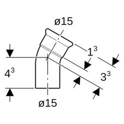 Geberit Mapress Edelstahl Bogen mit Einschubende 30 Grad, Außendurchmesser 15mm... GEBERIT-36131 4024723361312 (Abb. 1)