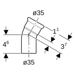 Geberit Mapress Edelstahl Bogen mit Einschubende 30 Grad, Außendurchmesser 35mm... GEBERIT-36135 4024723361350 (Abb. 1)