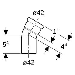 Geberit Mapress Edelstahl Bogen mit Einschubende 30 Grad, Außendurchmesser 42mm... GEBERIT-36136 4024723361367 (Abb. 1)