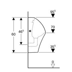 Geberit Narva Urinal wasserlos, Abgang nach hinten oder unten... GEBERIT-501657008 4025410950888 (Abb. 1)
