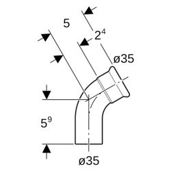 Geberit Mapress Edelstahl Bogen mit Einschubende 60 Grad, Außendurchmesser 35mm... GEBERIT-36175 4024723361756 (Abb. 1)