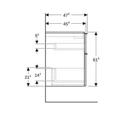 Geberit iCon Unterschrank für Waschtisch, 2 Schubladen Waschtisch 120cm, Eiche Melam... GEBERIT-502306JH1 4025410942418 (Abb. 1)