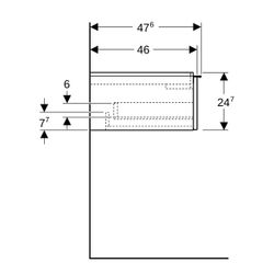 Geberit iCon Unterschrank für Waschtisch, 1 Schublade Waschtisch 75cm, Weiß, lackier... GEBERIT-502311012 4025410941473 (Abb. 1)
