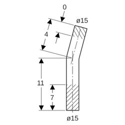 Geberit Mapress Edelstahl Passbogen 15 Grad, Außendurchmesser 15mm, 30892... GEBERIT-30892 4024723308928 (Abb. 1)