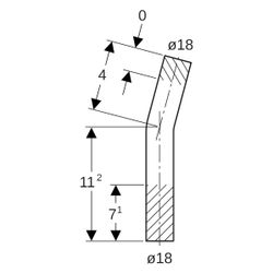 Geberit Mapress Edelstahl Passbogen 15 Grad, Außendurchmesser 18mm, 30893... GEBERIT-30893 4024723308935 (Abb. 1)