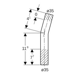 Geberit Mapress Edelstahl Passbogen 15 Grad, Außendurchmesser 35mm... GEBERIT-30906 4024723309062 (Abb. 1)