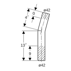 Geberit Mapress Edelstahl Passbogen 15 Grad, Außendurchmesser 42mm... GEBERIT-30907 4024723309079 (Abb. 1)