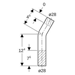 Geberit Mapress Edelstahl Passbogen 30 Grad, Außendurchmesser 28mm, 30935... GEBERIT-30935 4024723309352 (Abb. 1)