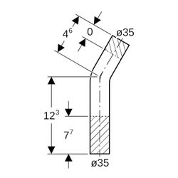 Geberit Mapress Edelstahl Passbogen 30 Grad, Außendurchmesser 35mm... GEBERIT-30936 4024723309369 (Abb. 1)