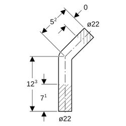 Geberit Mapress Edelstahl Passbogen 45 Grad, Außendurchmesser 22mm, 30874... GEBERIT-30874 4024723308744 (Abb. 1)