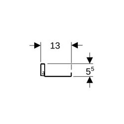 Geberit Wandablage 45x5,5x13cm, Lava pulverbeschichtet matt... GEBERIT-502326JK1 4025410943217 (Abb. 1)