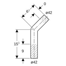 Geberit Mapress Edelstahl Passbogen 45 Grad, Außendurchmesser 42mm, 30877... GEBERIT-30877 4024723308775 (Abb. 1)
