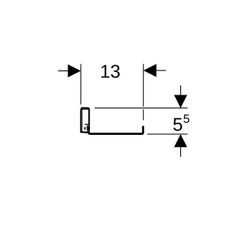 Geberit Wandablage, 67,5x5,5x13cm, Lava pulverbeschichtet matt... GEBERIT-502327JK1 4025410943231 (Abb. 1)