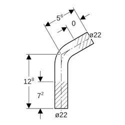 Geberit Mapress Edelstahl Passbogen 60 Grad, Außendurchmesser 22mm... GEBERIT-30944 4024723309444 (Abb. 1)