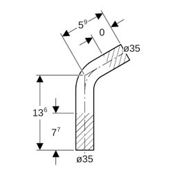 Geberit Mapress Edelstahl Passbogen 60 Grad, Außendurchmesser 35mm... GEBERIT-30956 4024723309567 (Abb. 1)