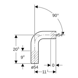 Geberit Mapress Edelstahl Passbogen 90 Grad, Außendurchmesser 54mm... GEBERIT-30408 4024723304081 (Abb. 1)