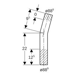 Geberit Mapress Edelstahl Passbogen 15 Grad, Außendurchmesser 88,9mm... GEBERIT-30010 4024723300106 (Abb. 1)