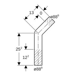 Geberit Mapress Edelstahl Passbogen 45 Grad, Außendurchmesser 88,9mm... GEBERIT-30050 4024723300502 (Abb. 1)