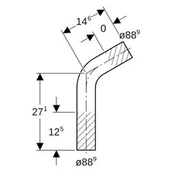 Geberit Mapress Edelstahl Passbogen 60 Grad, Außendurchmesser 88,9mm, 30070... GEBERIT-30070 4024723300700 (Abb. 1)