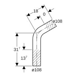Geberit Mapress Edelstahl Passbogen 60 Grad, Außendurchmesser 108mm... GEBERIT-30071 4024723300717 (Abb. 1)