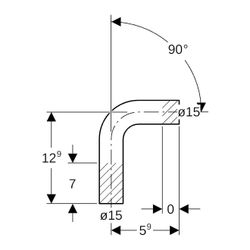 Geberit Mapress C-Stahl Passbogen 90 Grad Außendurchmesser 15mm... GEBERIT-20402 4024723204022 (Abb. 1)
