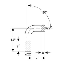 Geberit Mapress C-Stahl Passbogen 90 Grad Außendurchmesser 22mm... GEBERIT-20404 4024723204046 (Abb. 1)