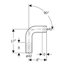 Geberit Mapress Kupfer Passbogen 90 Grad, Außendurchmesser 42mm... GEBERIT-60087 4024723600879 (Abb. 1)