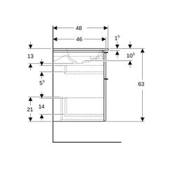 Geberit iCon Set Möbelwaschtisch schmaler Rand 2 Schubladen Ansch. 120cm KeraTect We... GEBERIT-502334013 4025410941985 (Abb. 1)