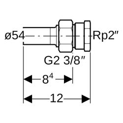 Geberit Mapress Edelstahl Übergangsverschraubung mit Innengewinde und Einschubende D 54m... GEBERIT-35389 4024723353898 (Abb. 1)