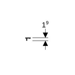 Geberit iCon Griff Weiß/pulverbeschichtet matt, Breite 51,7cm... GEBERIT-502358011 4025410944368 (Abb. 1)