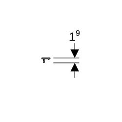Geberit iCon Griff Lava/pulverbeschichtet matt, Breite 36,7cm... GEBERIT-502356JK1 4025410944504 (Abb. 1)