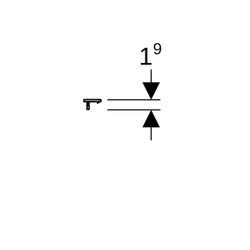 Geberit iCon Griff Sandgrau/pulverbeschichtet matt, Breite 44,7cm... GEBERIT-502357JL1 4025410944535 (Abb. 1)