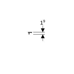 Geberit iCon Griff Mattschwarz/pulverbeschichtet matt, Breite 58,9cm... GEBERIT-502359141 4025410626875 (Abb. 1)