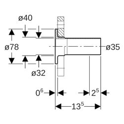 Geberit Mapress Edelstahl Bund mit Einschubende, für Losflansch 10/16 bar Außendurchmess... GEBERIT-36143 4024723361435 (Abb. 1)