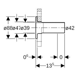 Geberit Mapress Edelstahl Bund mit Einschubende, für Losflansch 10/16 bar Außendurchmess... GEBERIT-36144 4024723361442 (Abb. 1)